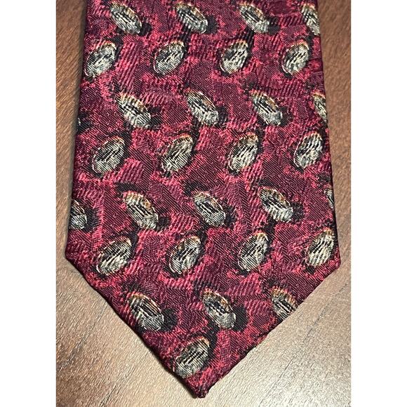 J. Z Richards Red Black Green Hand Made 100% Silk Men’s Neck Tie Made In USA - Picture 6 of 10